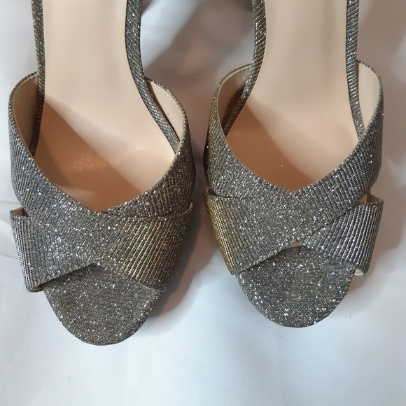 NINE West sparkly Silver And Gold heels Sz-10 - Picture 3 of 8